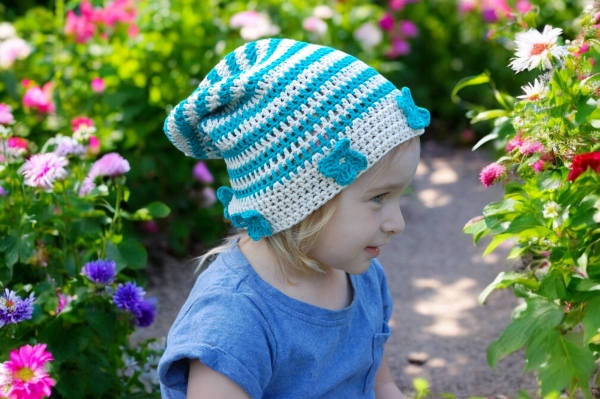 Bio-Sommerbeanie für Kinder aus Bio-Baumwolle, GOTS-zertifiziert, vegan